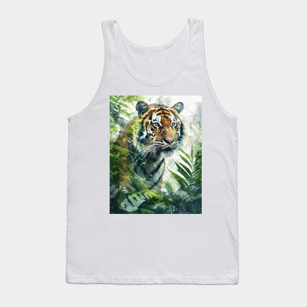 The Enchanted Roar: Jungle Spirit Unleashed Tank Top by MBSCREATIVES